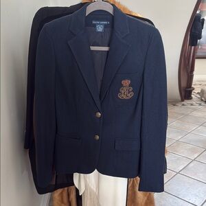 Ralph Lauren Navy Blazer with Gold Crest